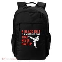 Black Belt Never Gave Up Karate Taekwondo Inspirational Gift Backpack thumb 0