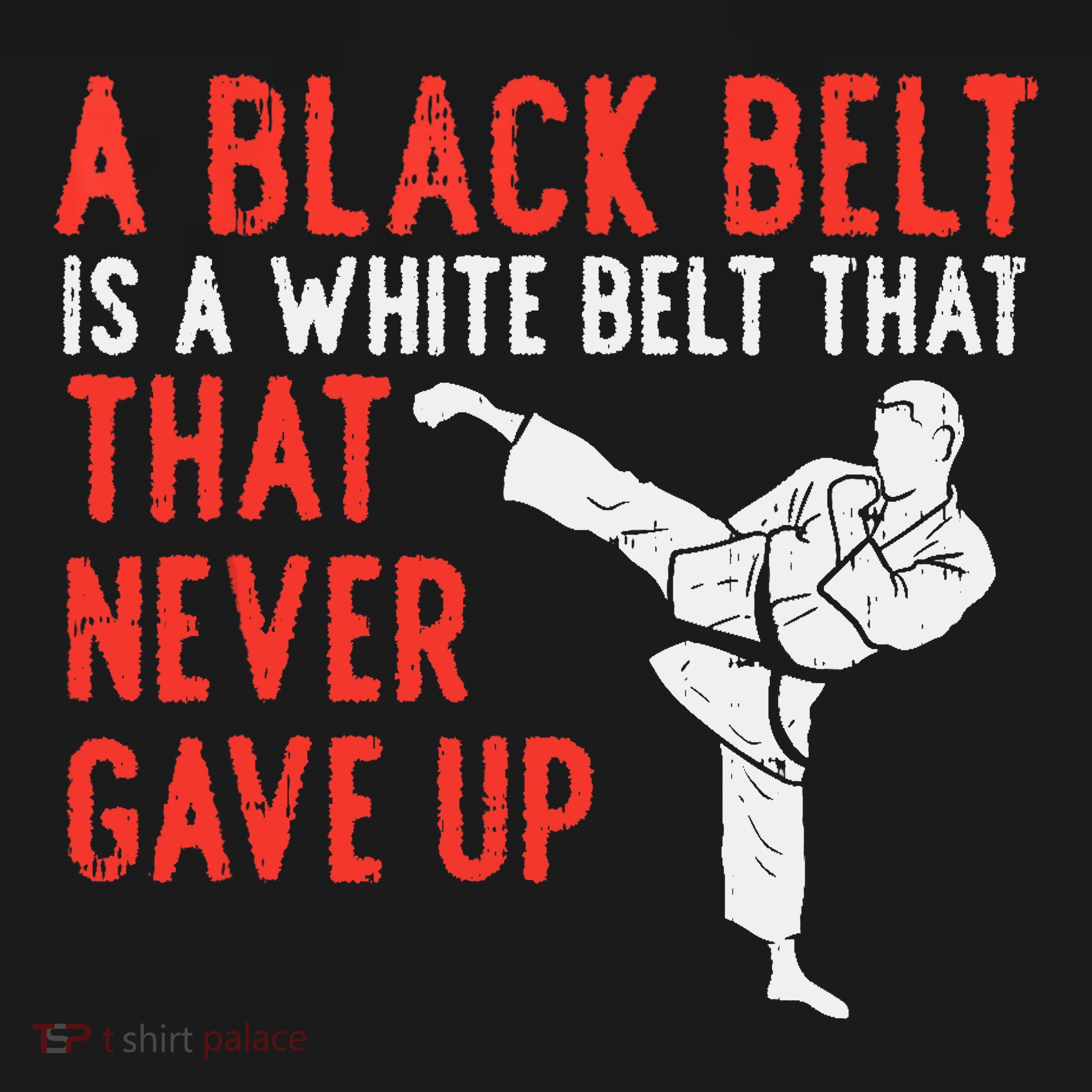 Black Belt Never Gave Up Karate Taekwondo Inspirational Gift Backpack