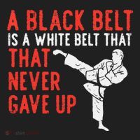 Black Belt Never Gave Up Karate Taekwondo Inspirational Gift Tumbler thumb 3