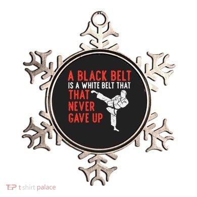 Black Belt Never Gave Up Karate Taekwondo Inspirational Gift Ornament