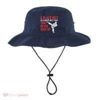 Black Belt Never Gave Up Karate Taekwondo Inspirational Gift Bucket Hat thumb 0