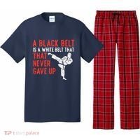 Black Belt Never Gave Up Karate Taekwondo Inspirational Gift Pajama Set thumb 0