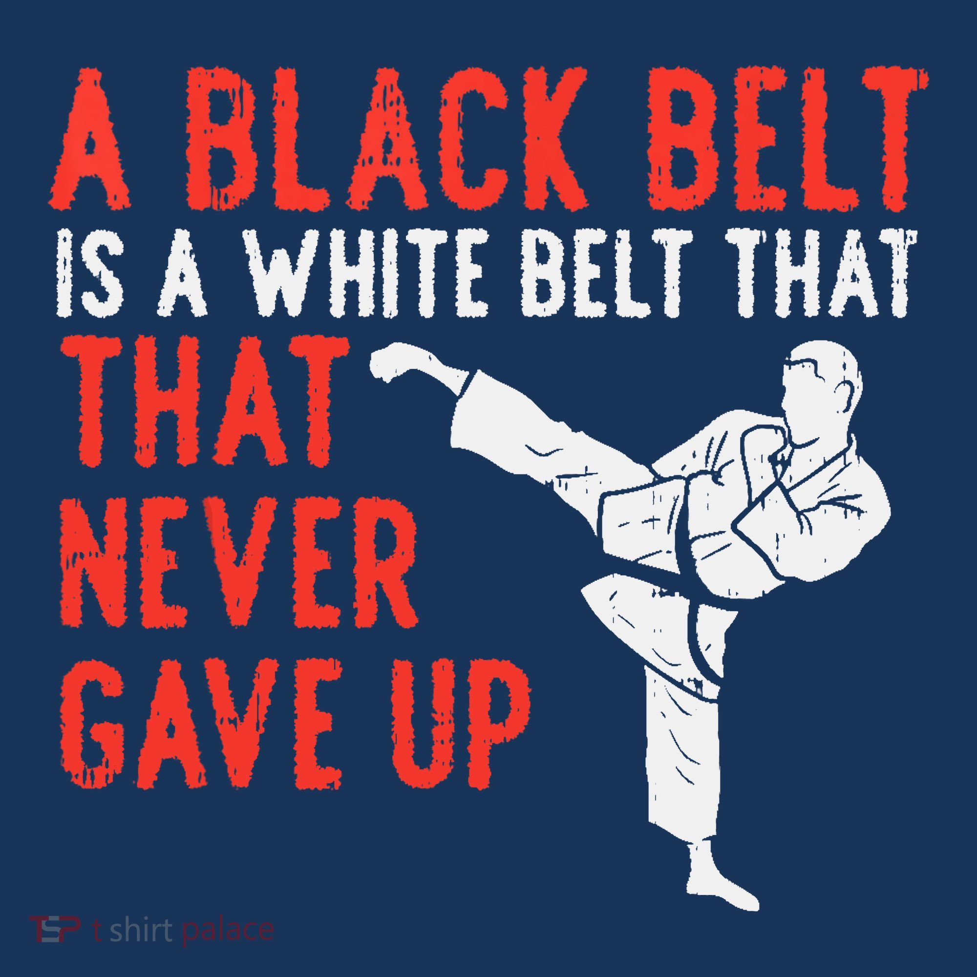 Black Belt Never Gave Up Karate Taekwondo Inspirational Gift Women's Hoodie