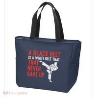 Black Belt Never Gave Up Karate Taekwondo Inspirational Gift Tote Bag thumb 3