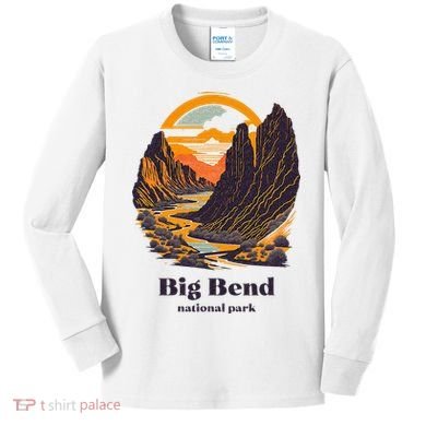 Big Bend National Park Texas Cool Vintage Style Kids Long Sleeve Shirt