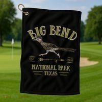 Big Bend National Park Roadrunner Np Texas Tourist Souvenir Golf Towel thumb 1