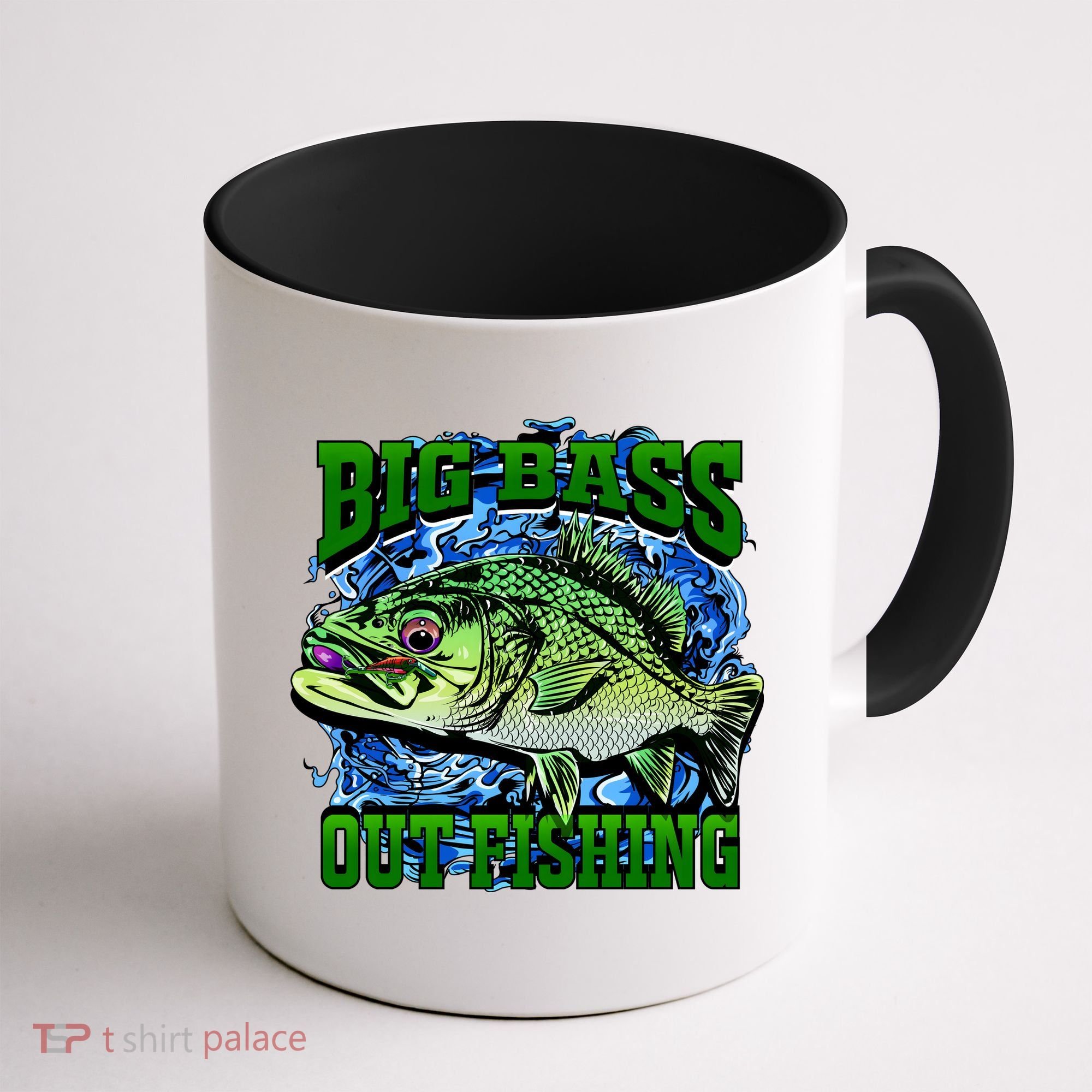 Big Bass Out Fishing Coffee Mug