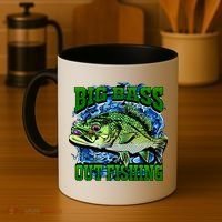 Big Bass Out Fishing Coffee Mug thumb 4
