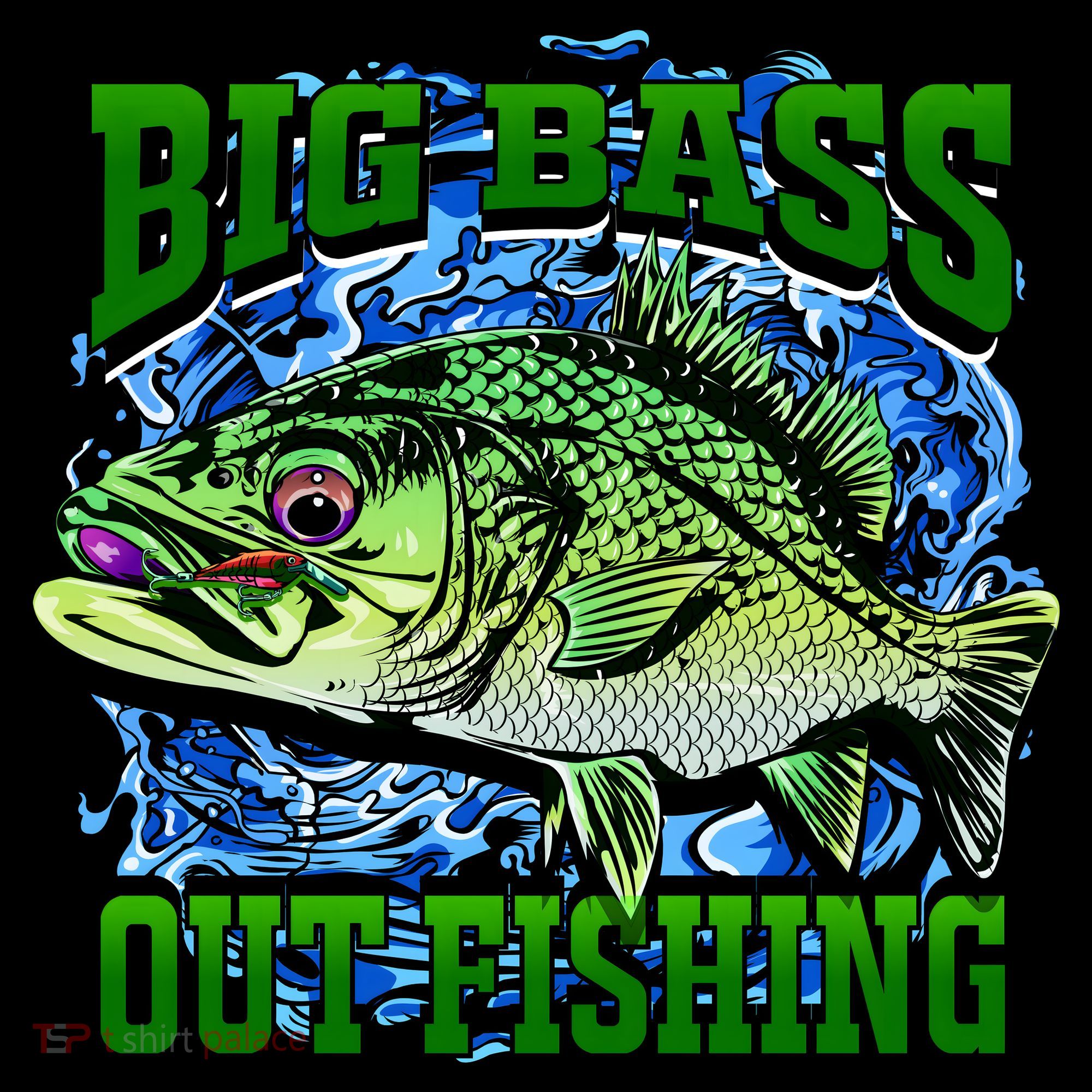 Big Bass Out Fishing Coffee Mug