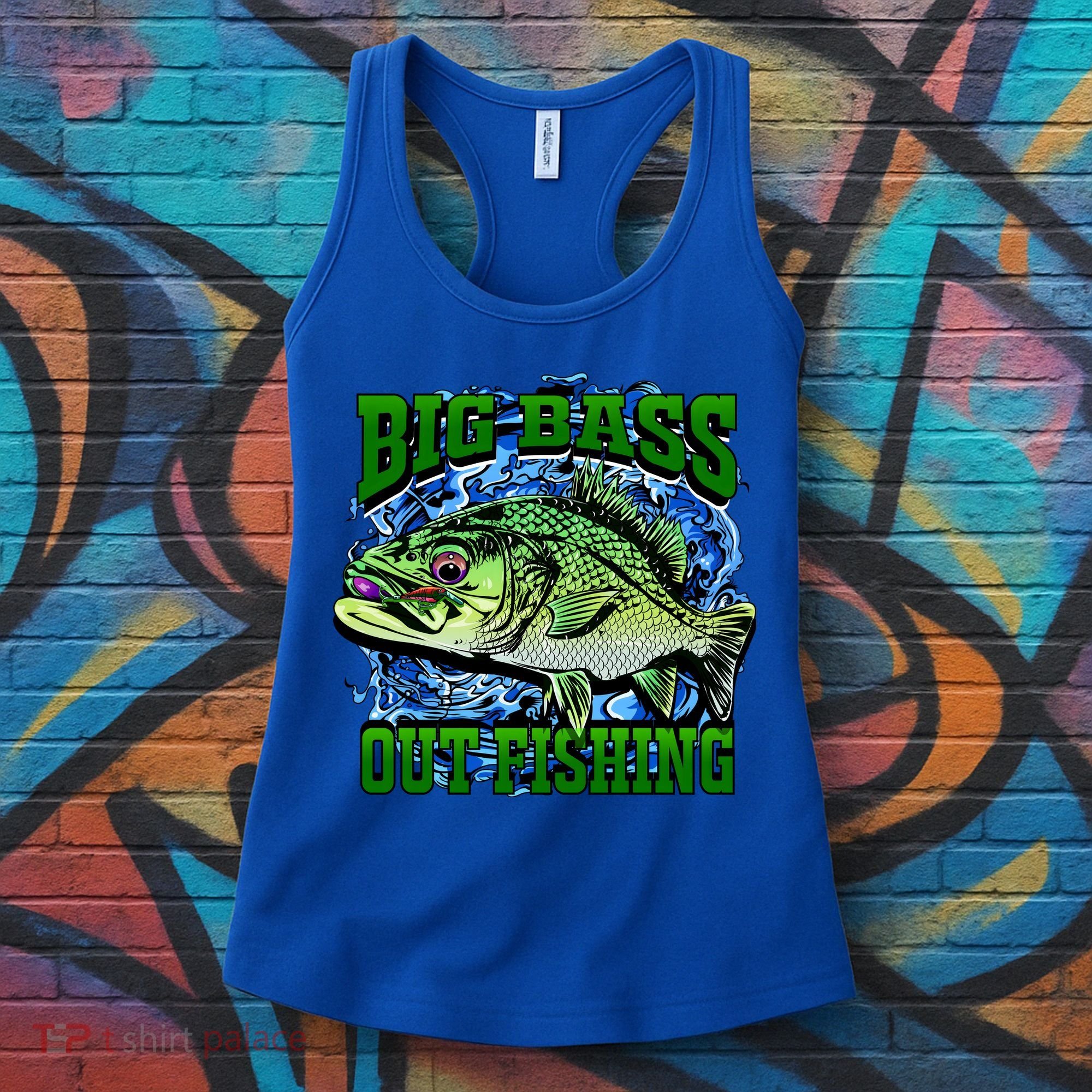 Big Bass Out Fishing Women's Tank Top