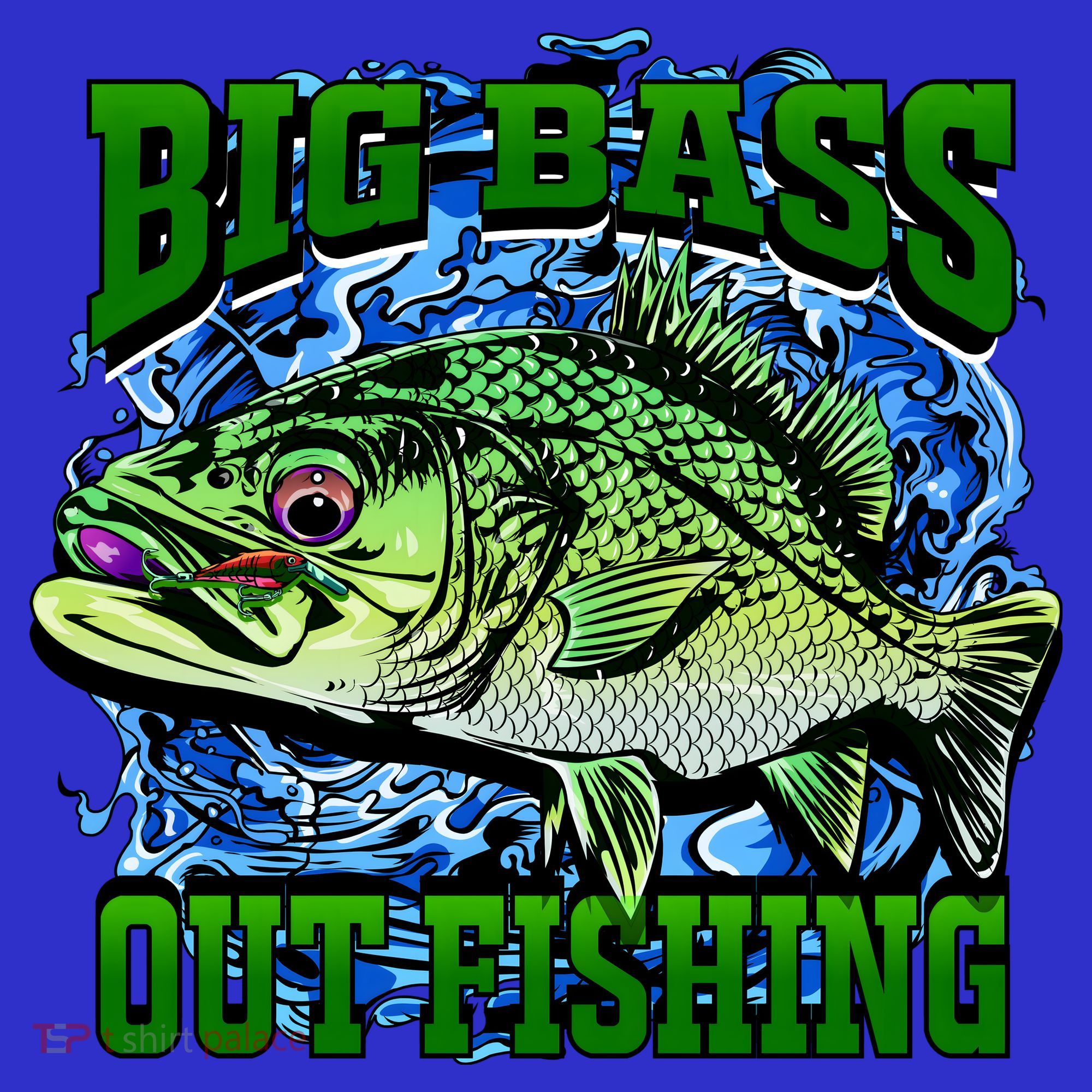 Big Bass Out Fishing Women's Tank Top