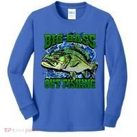 Big Bass Out Fishing Kids Long Sleeve Shirt thumb 0