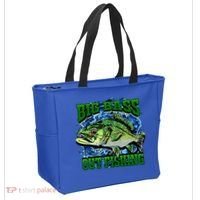 Big Bass Out Fishing Tote Bag thumb 2