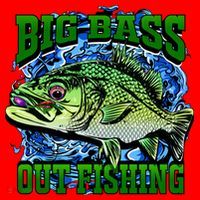 Big Bass Out Fishing Santa Hat thumb 1