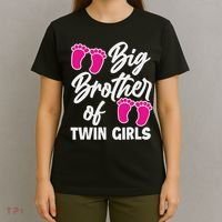 Big Brother Of Twin New Brother Sibling Funny Twins T-Shirt thumb 4