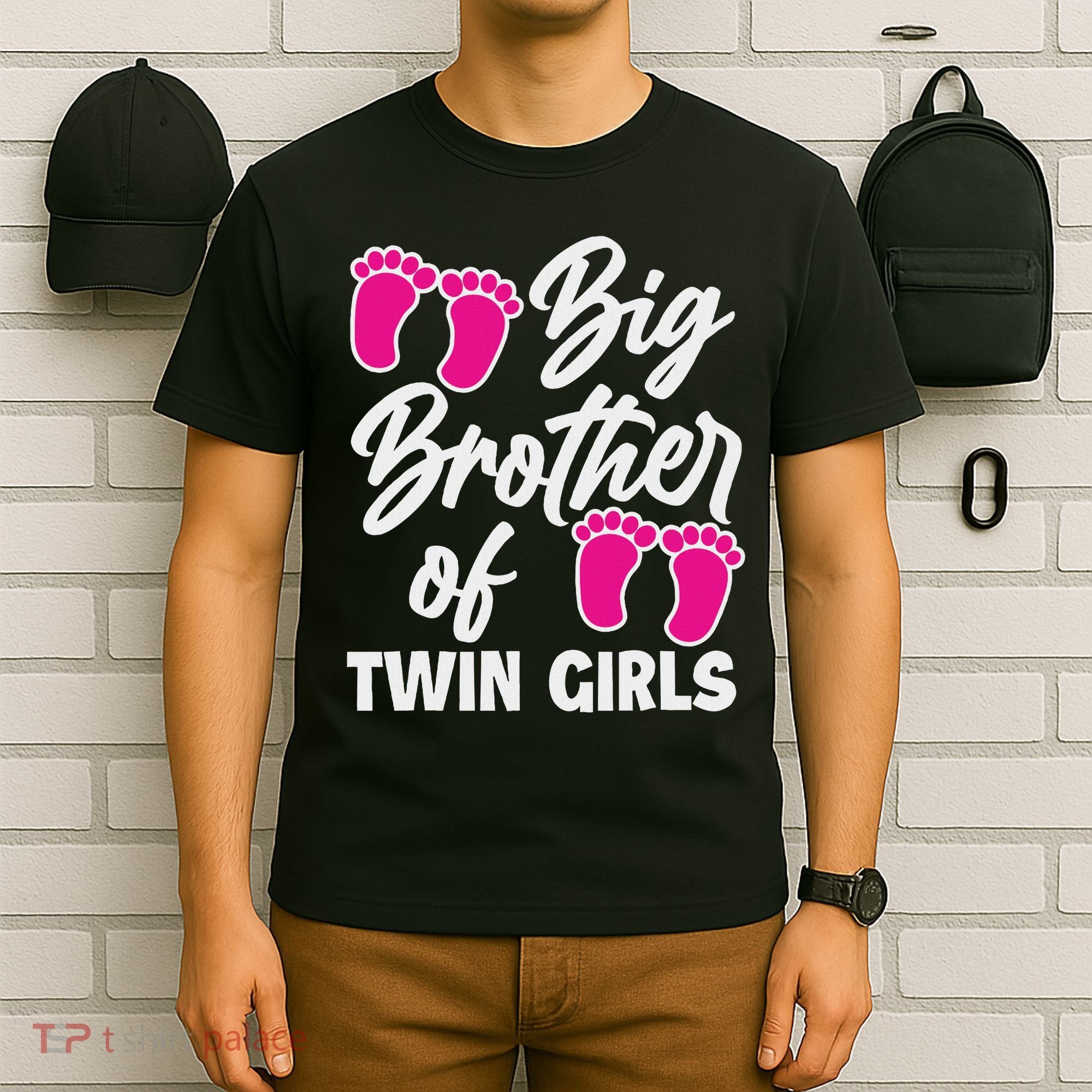 Big Brother Of Twin New Brother Sibling Funny Twins T-Shirt