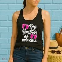Big Brother Of Twin New Brother Sibling Funny Twins Women's Tank Top thumb 2