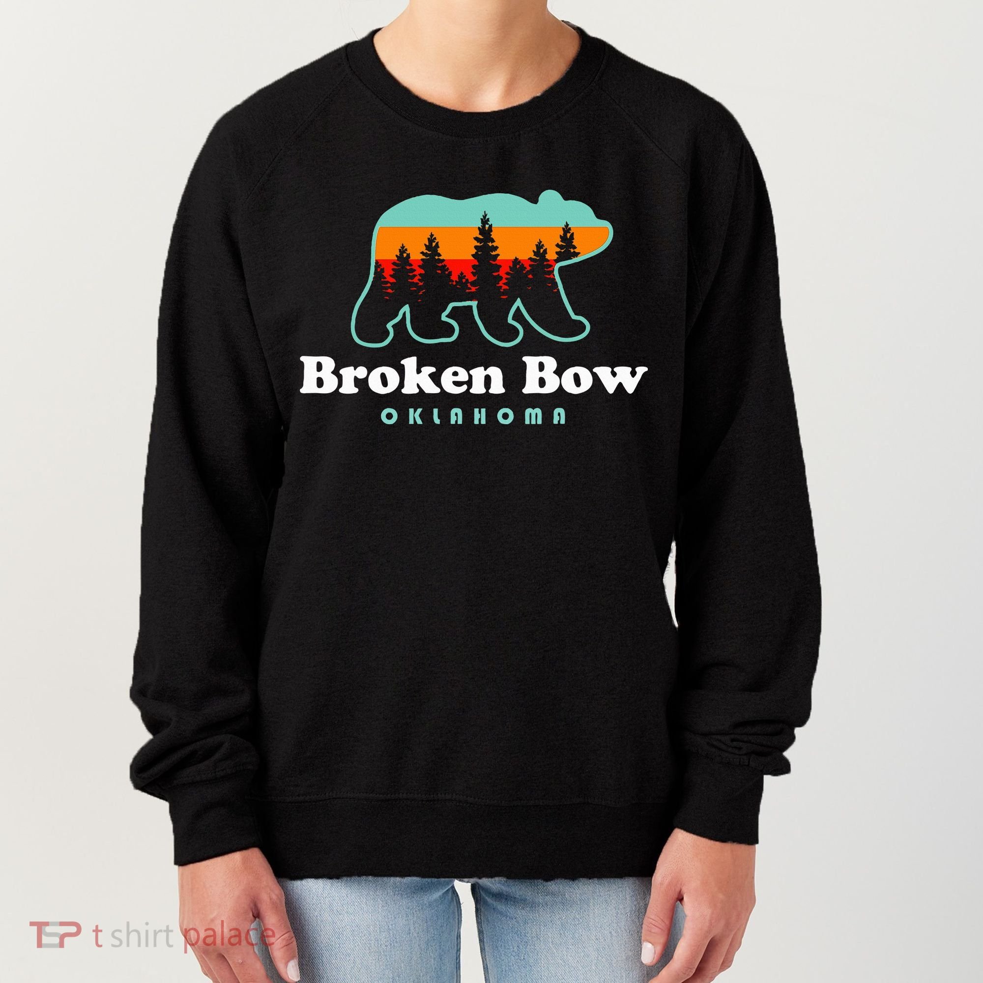 Broken Bow Oklahoma Lake Outdoors Bear Women's Sweatshirt