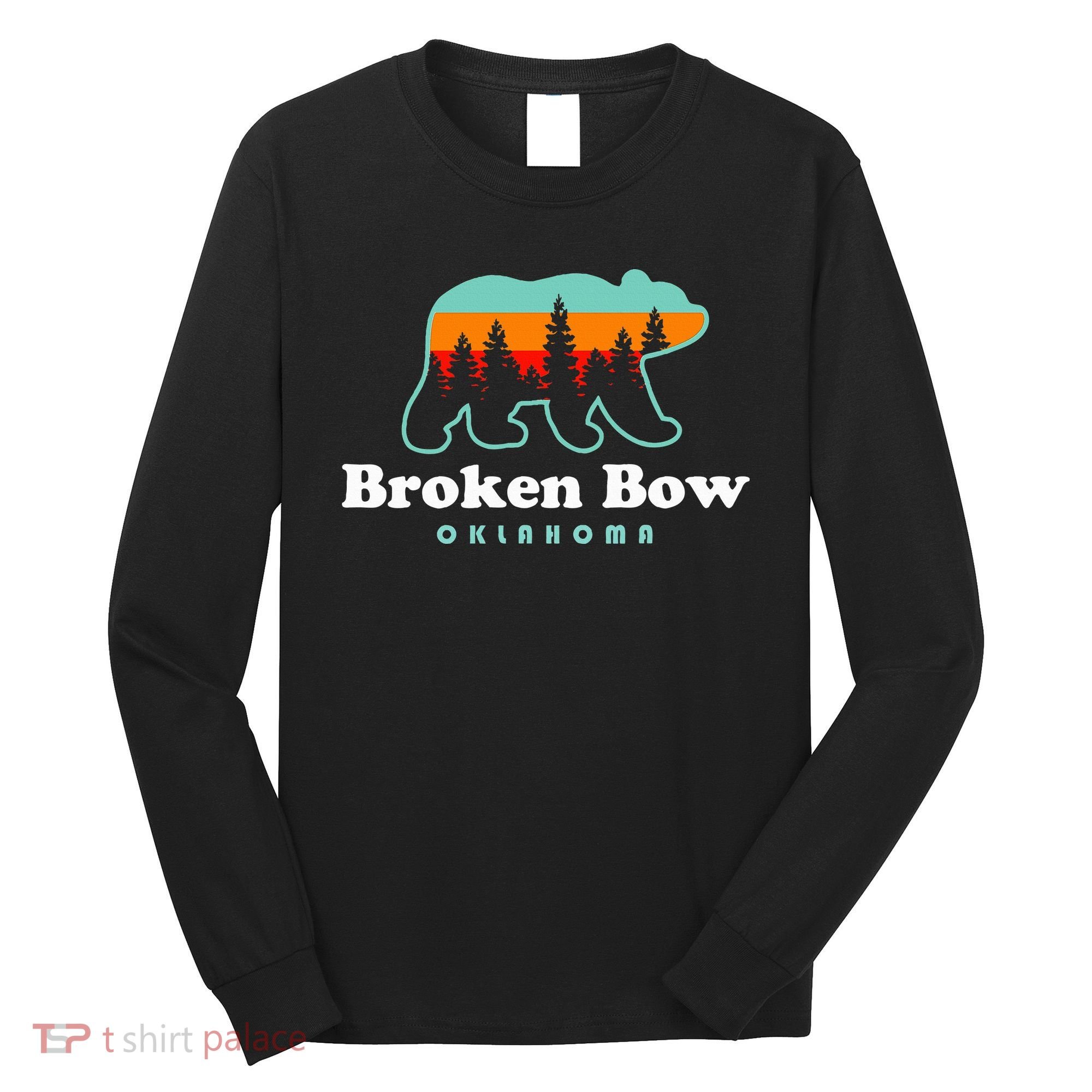 Broken Bow Oklahoma Lake Outdoors Bear Long Sleeve Shirt