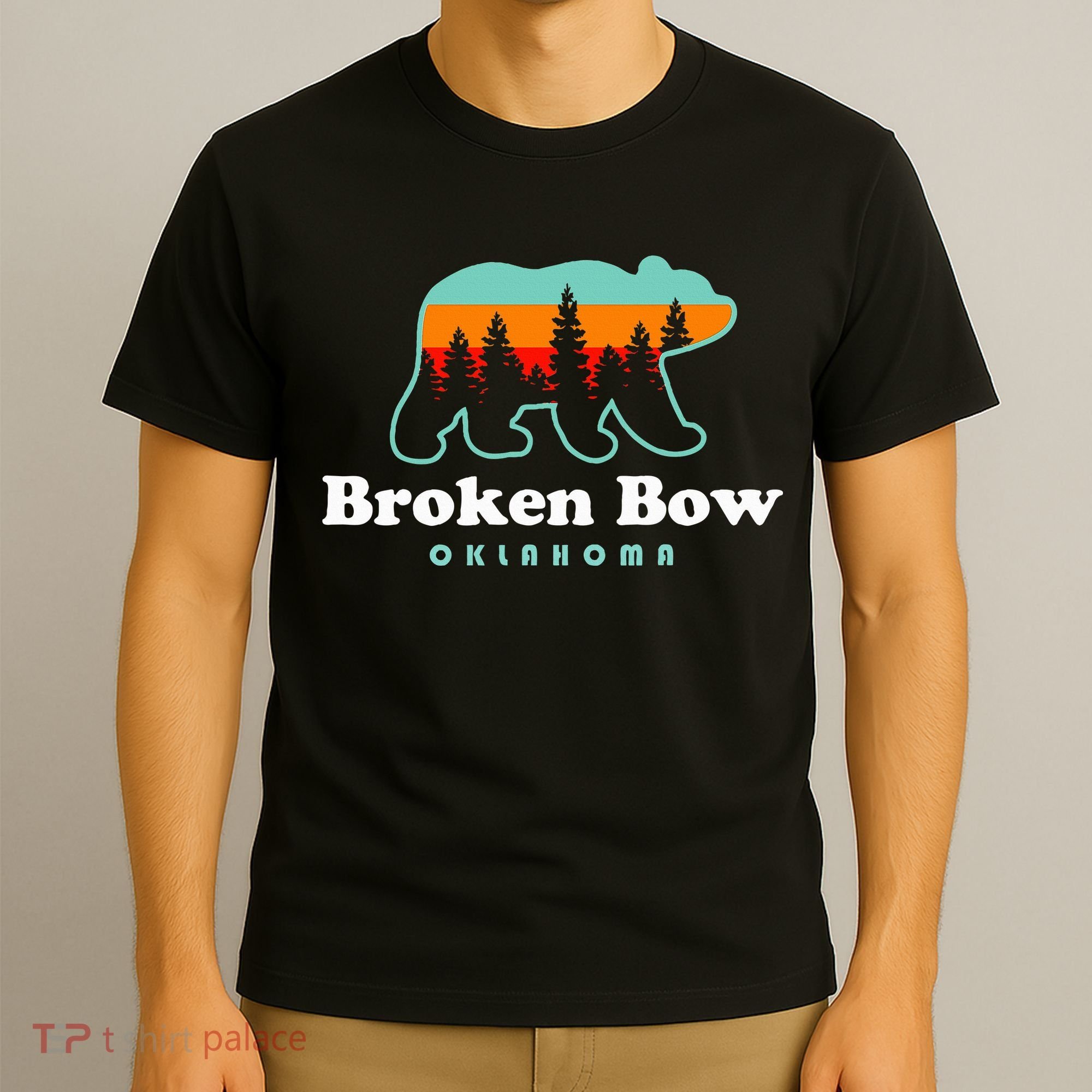 Broken Bow Oklahoma Lake Outdoors Bear T-Shirt