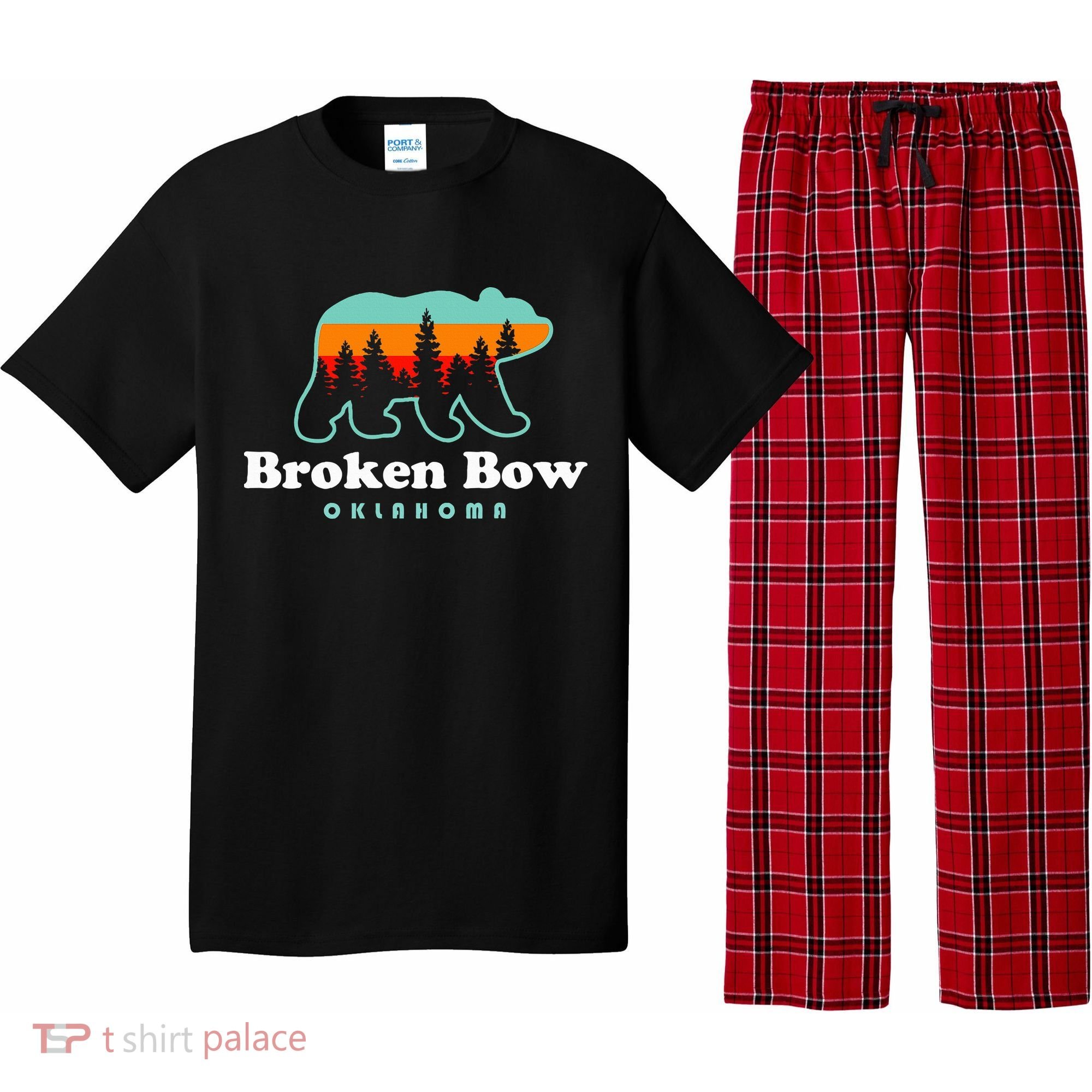 Broken Bow Oklahoma Lake Outdoors Bear Pajama Set