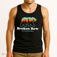 Broken Bow Oklahoma Lake Outdoors Bear Tank Top thumb 3