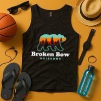 Broken Bow Oklahoma Lake Outdoors Bear Tank Top thumb 4