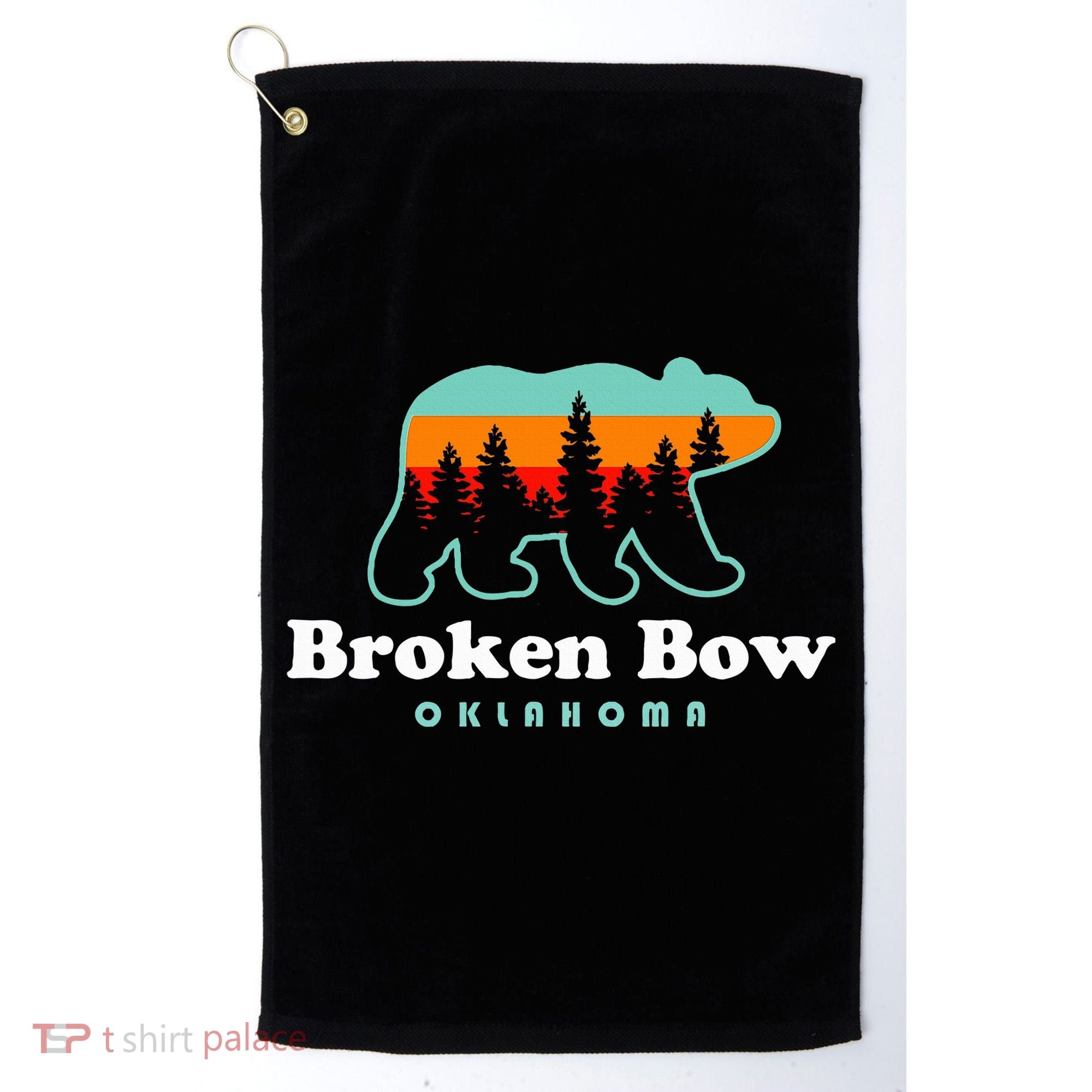 Broken Bow Oklahoma Lake Outdoors Bear Golf Towel