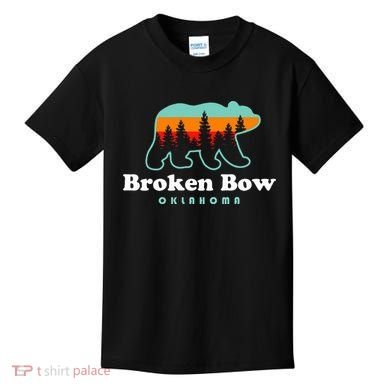 Broken Bow Oklahoma Lake Outdoors Bear Kids T-Shirt