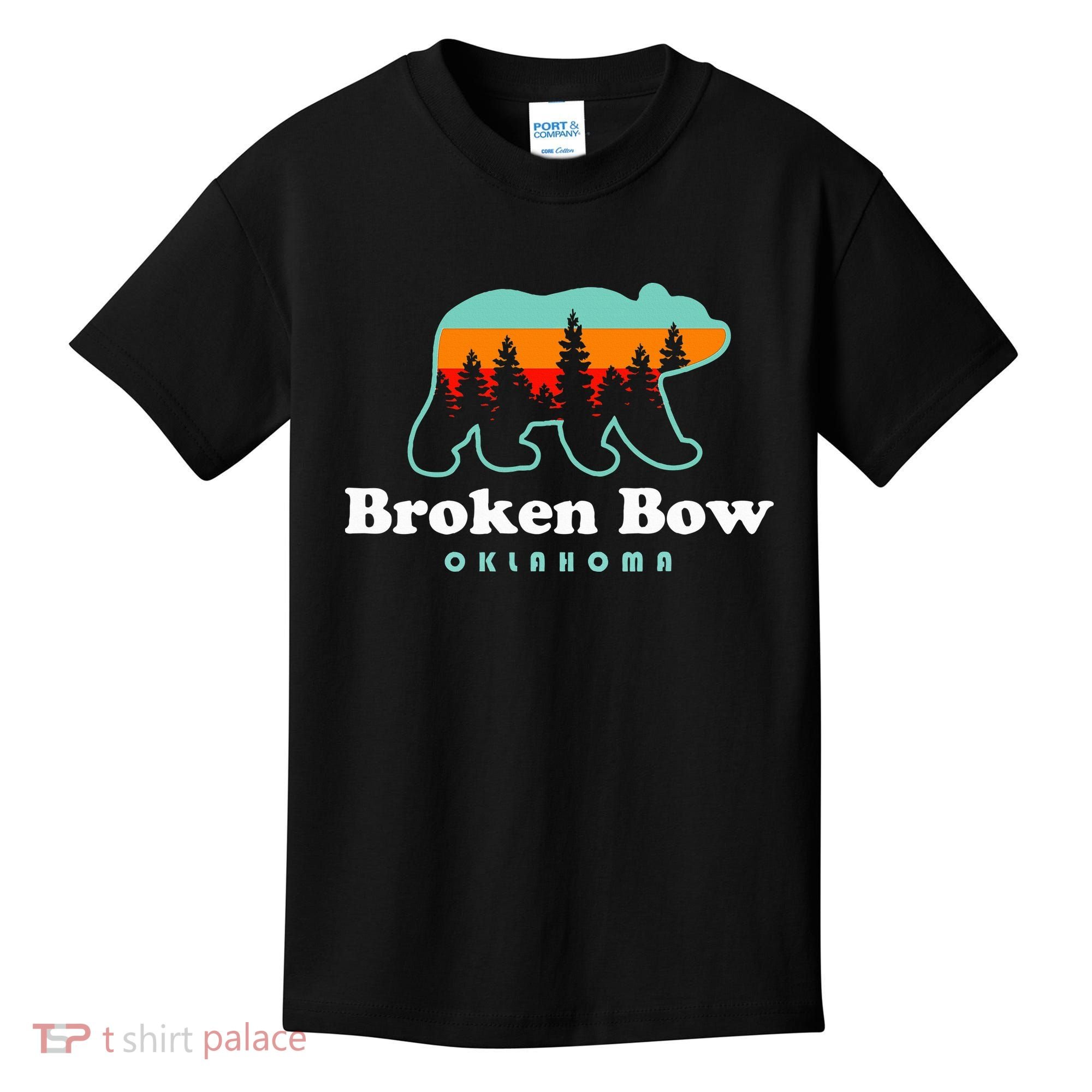 Broken Bow Oklahoma Lake Outdoors Bear Kids T-Shirt