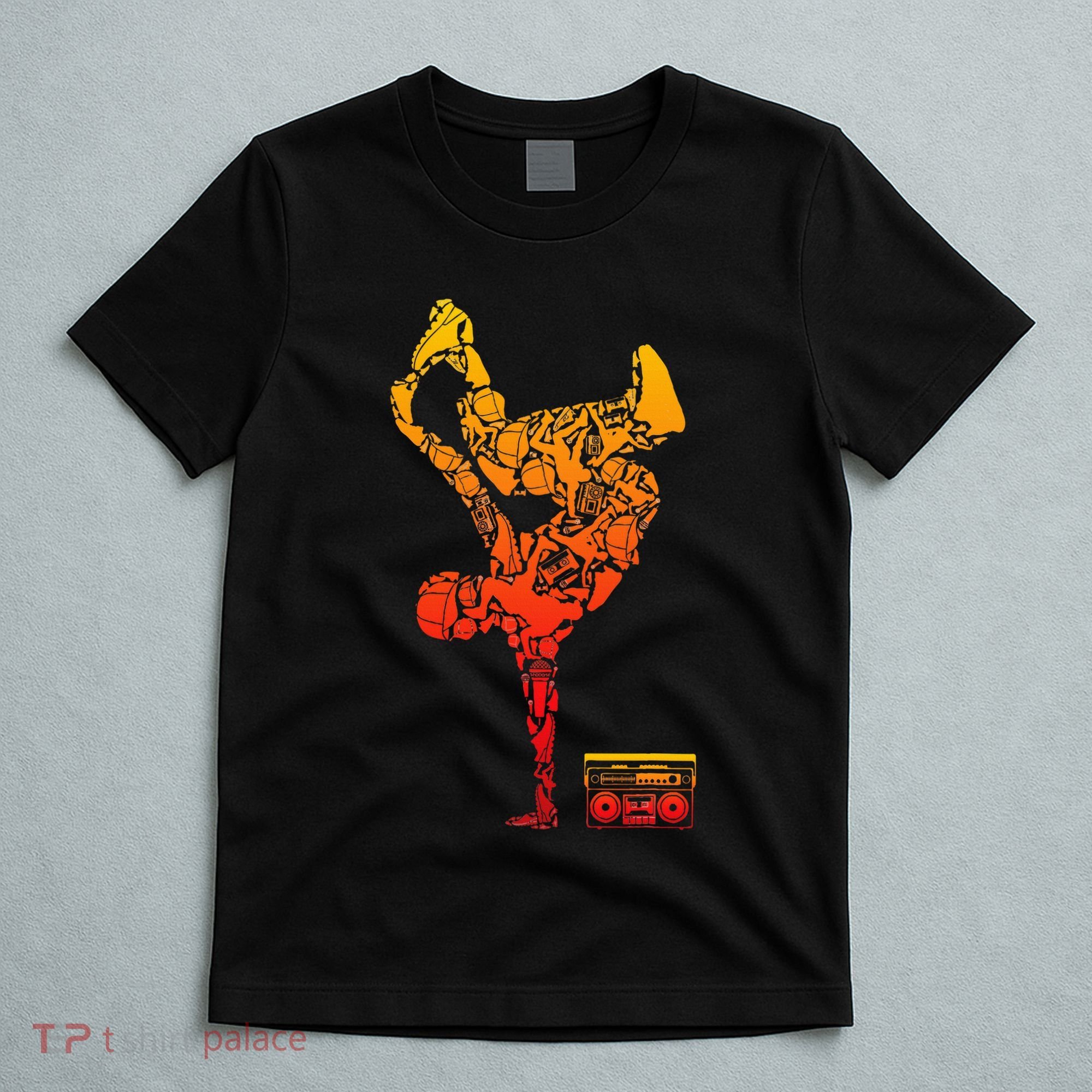 Breakdancing Boombox One Hand Freeze Hip Hop Breaking T-Shirt