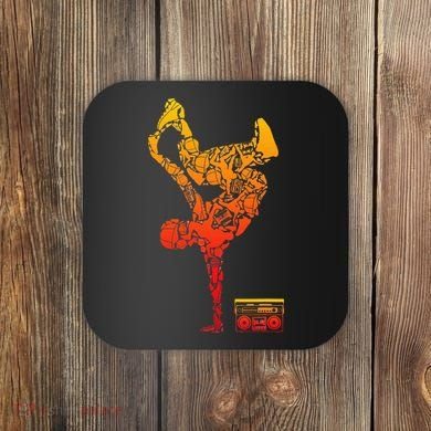 Breakdancing Boombox One Hand Freeze Hip Hop Breaking Coaster