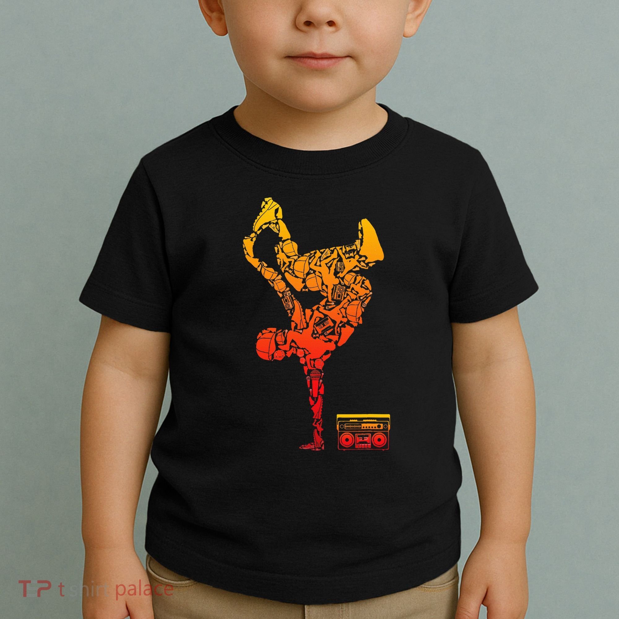 Breakdancing Boombox One Hand Freeze Hip Hop Breaking Toddler T-Shirt