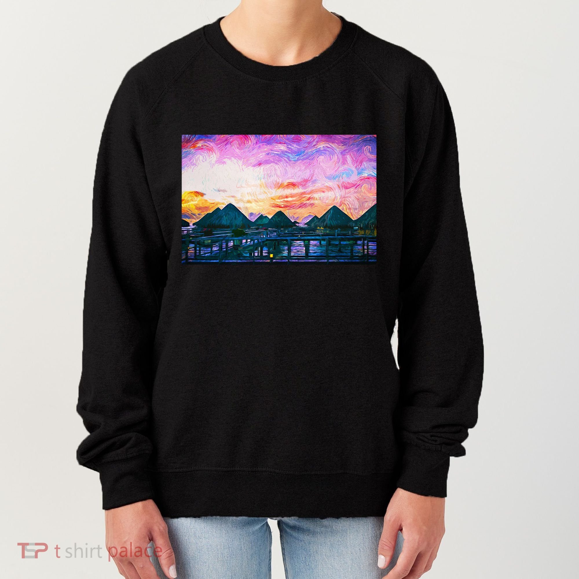 Bora Bora Oceania Oil Paint Women's Sweatshirt