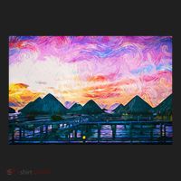 Bora Bora Oceania Oil Paint Women's Sweatshirt thumb 2