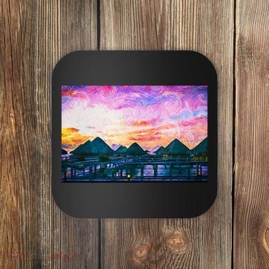 Bora Bora Oceania Oil Paint Coaster