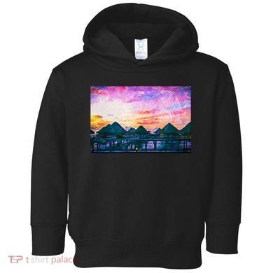Bora Bora Oceania Oil Paint Toddler Hoodie