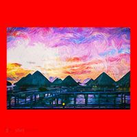 Bora Bora Oceania Oil Paint Santa Hat thumb 1