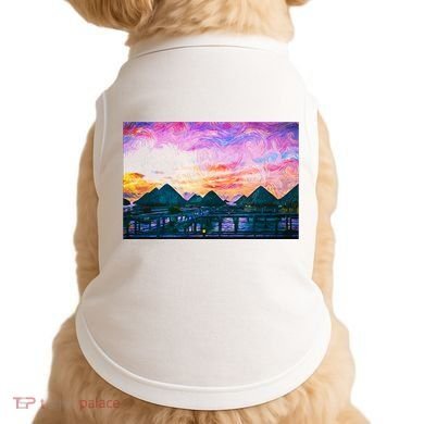 Bora Bora Oceania Oil Paint Doggie Tank
