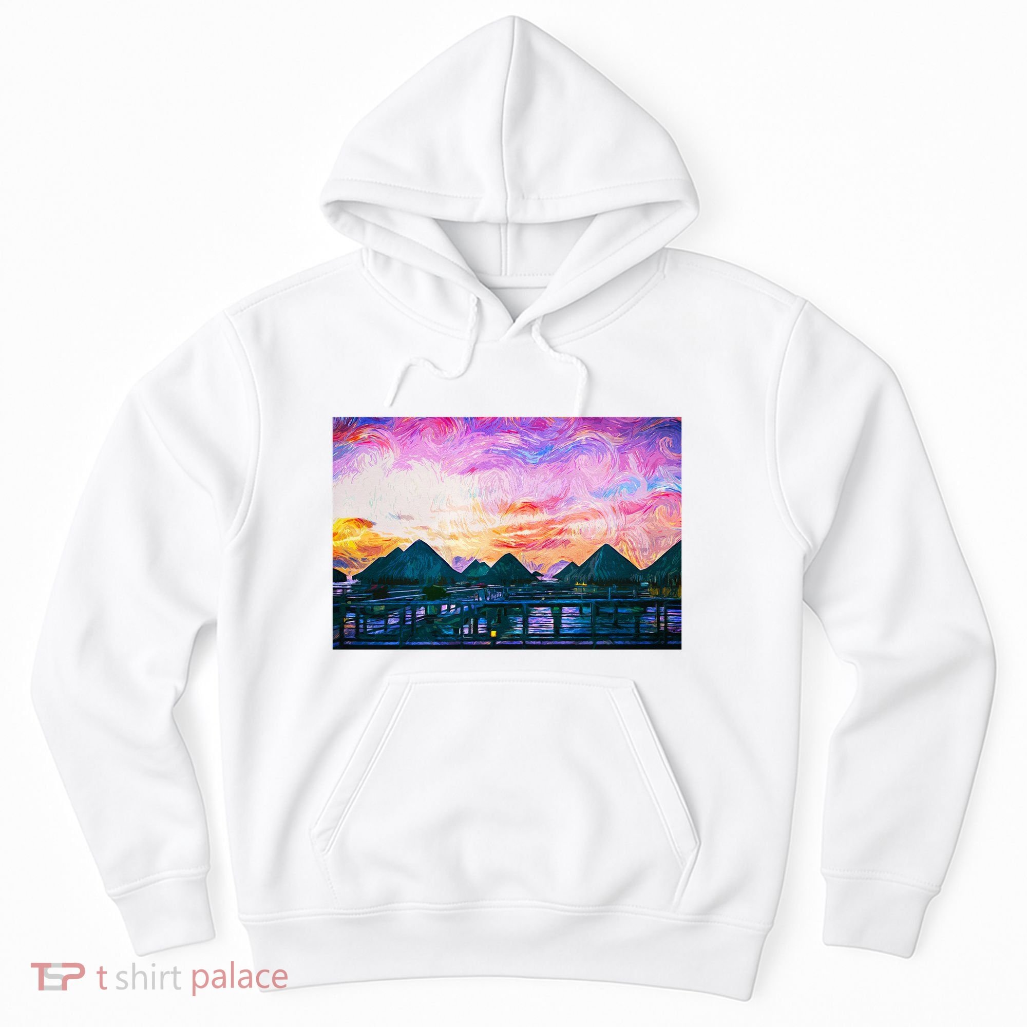 Bora Bora Oceania Oil Paint Hoodie