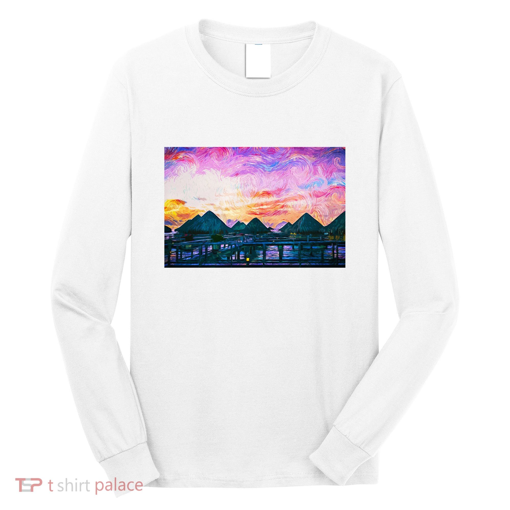 Bora Bora Oceania Oil Paint Long Sleeve Shirt