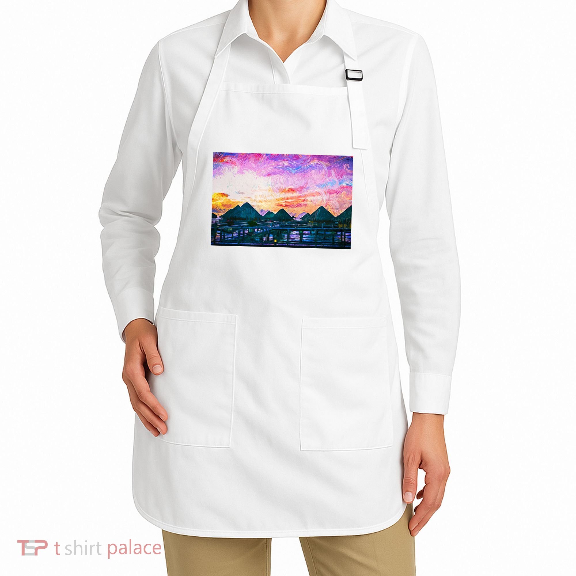 Bora Bora Oceania Oil Paint Apron