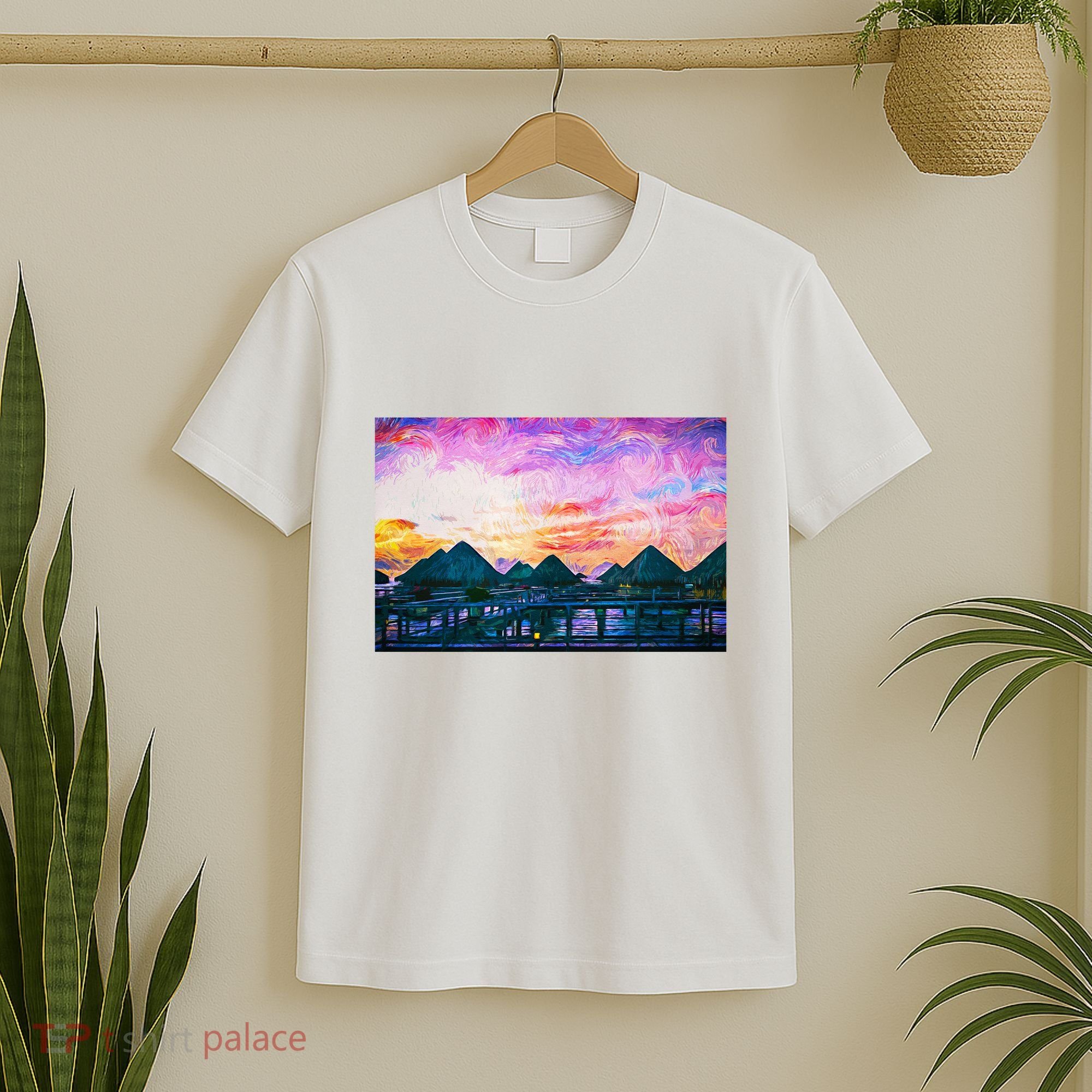 Bora Bora Oceania Oil Paint T-Shirt