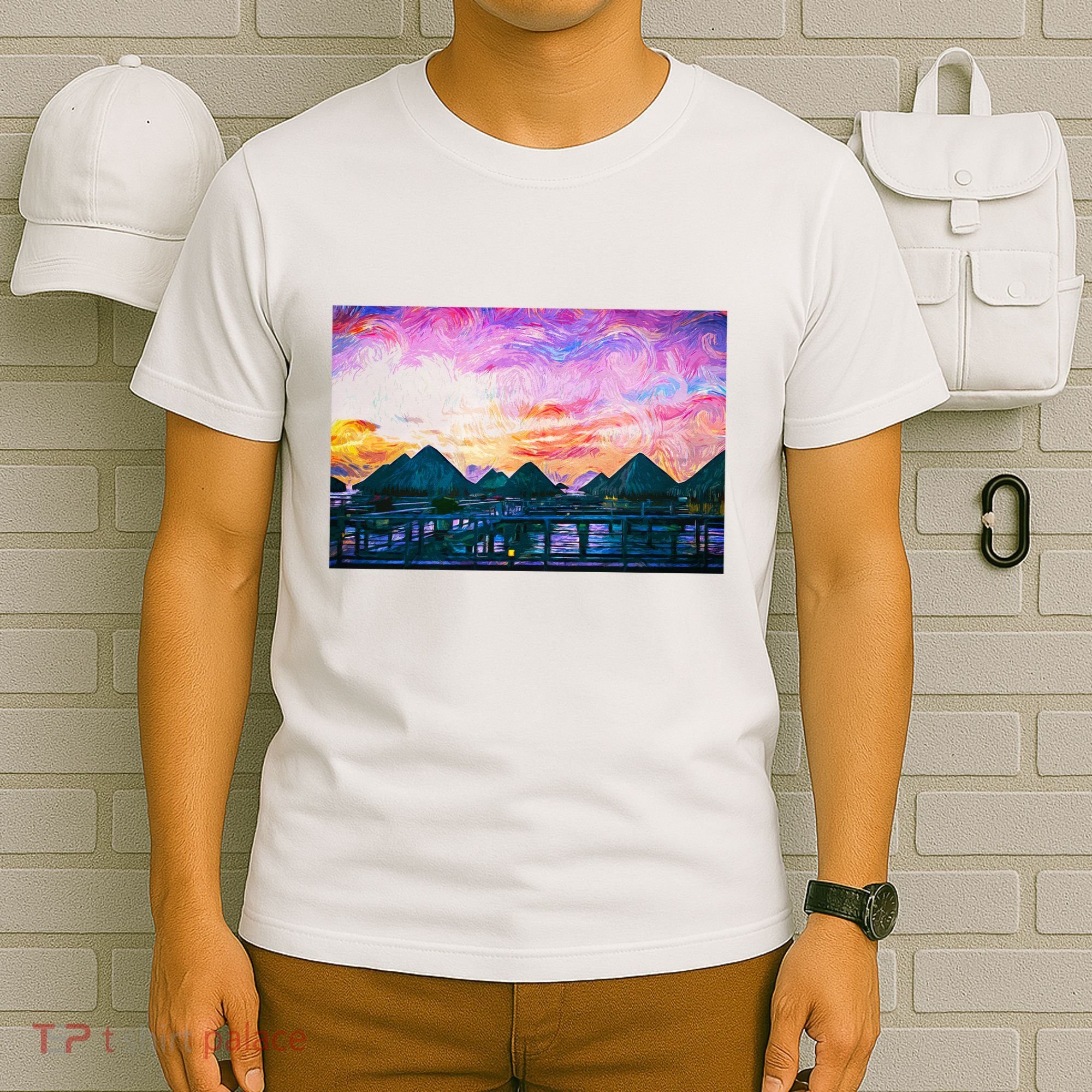 Bora Bora Oceania Oil Paint T-Shirt