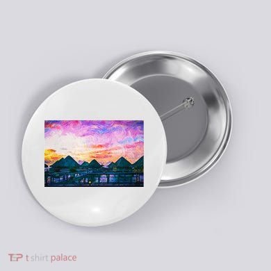 Bora Bora Oceania Oil Paint Button