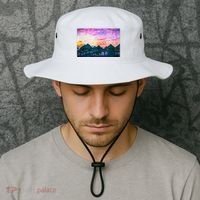 Bora Bora Oceania Oil Paint Bucket Hat thumb 2