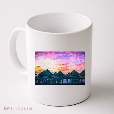 Bora Bora Oceania Oil Paint Coffee Mug