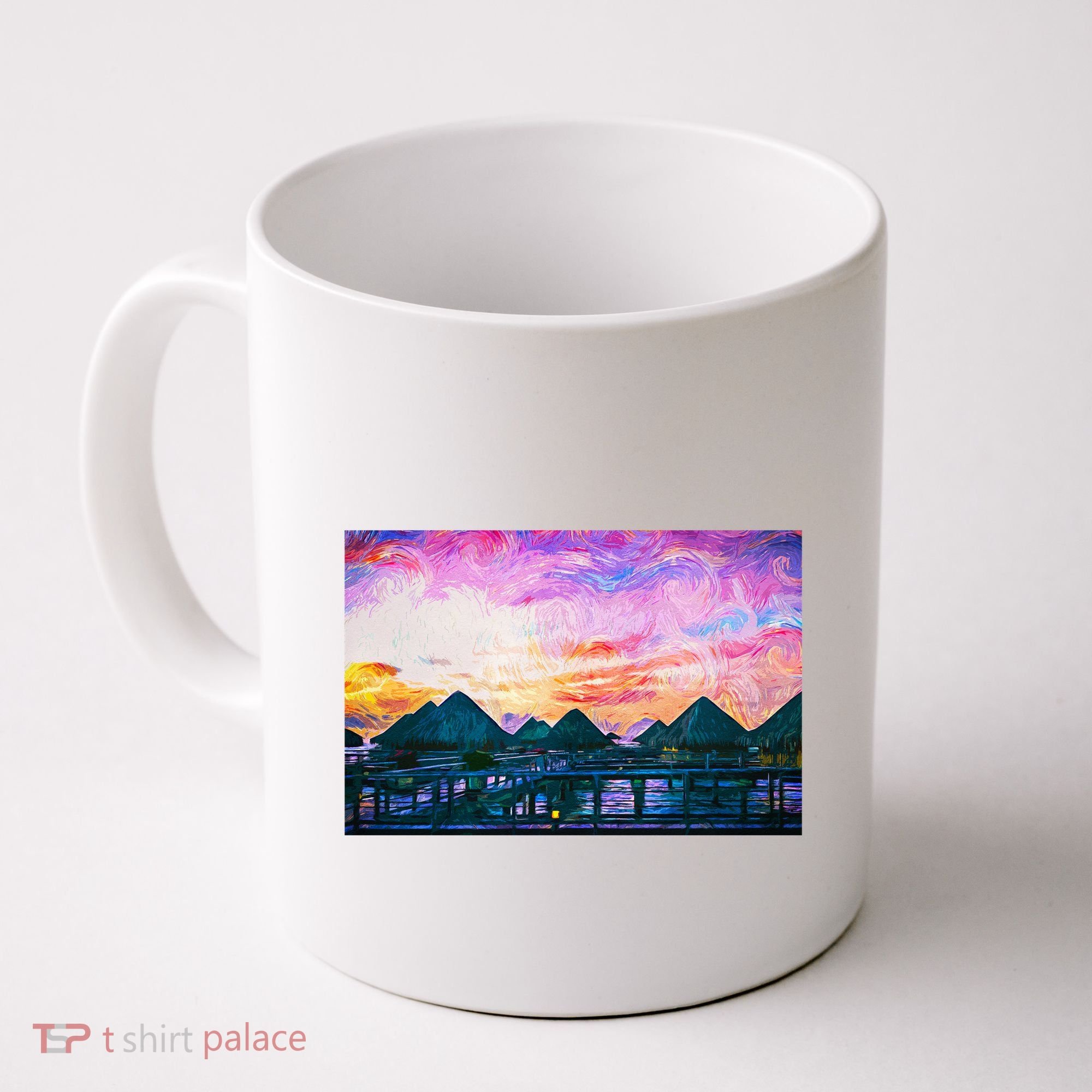Bora Bora Oceania Oil Paint Coffee Mug