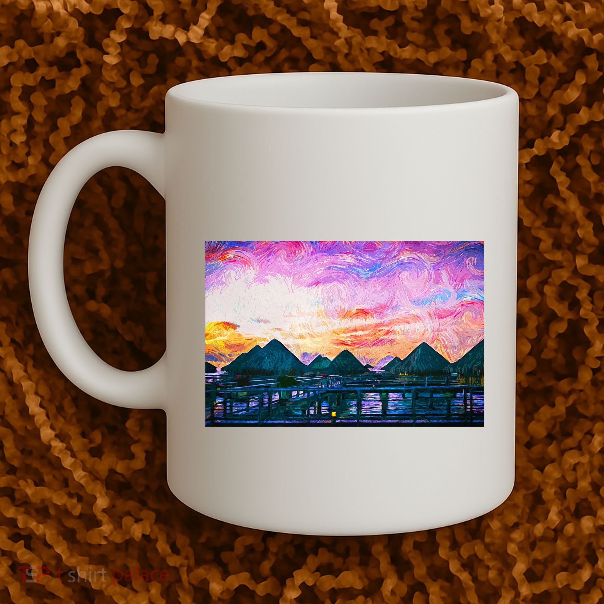 Bora Bora Oceania Oil Paint Coffee Mug