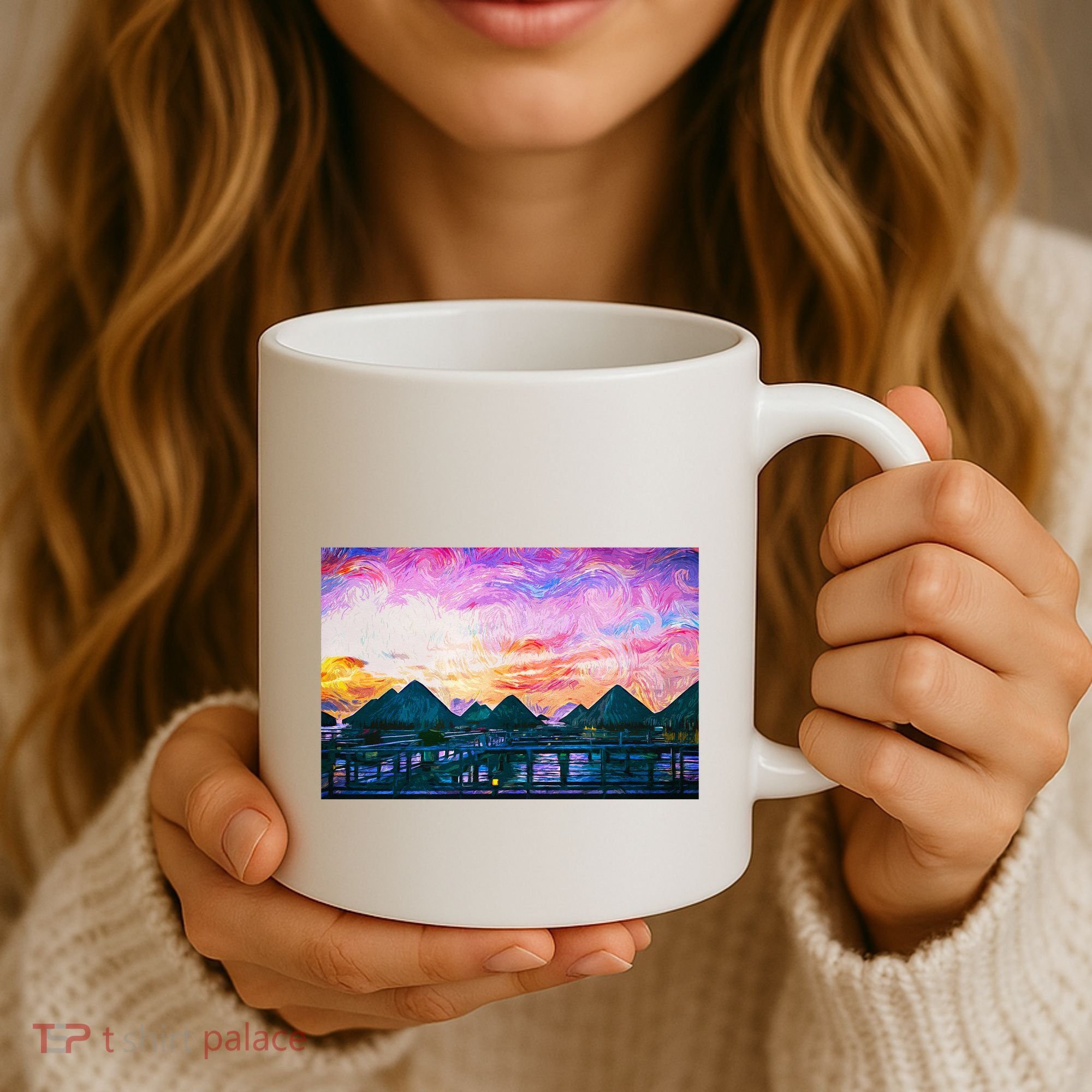 Bora Bora Oceania Oil Paint Coffee Mug